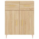 vidaXL Buffet haut Chêne sonoma 69 5x34x180 cm Bois d'ingénierie