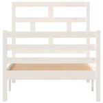 vidaXL Cadre de lit sans matelas blanc bois massif 90x200 cm