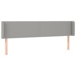 vidaXL Tête de lit à LED Gris clair 183x16x78/88 cm Tissu