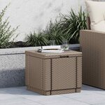 Keter Pouf de rangement Cube avec coussin Graphite