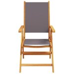 vidaXL Ensemble à manger de jardin 7 Pièces anthracite tissu bois massif