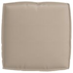vidaXL Coussin de Palette Taupe pour siège 50x50x12 cm en Tissu Oxford