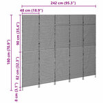 vidaXL Paravent Beige 242 x 180 cm. polyrotin