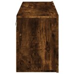vidaXL Meuble TV mural chêne fumé 100x30x41 cm