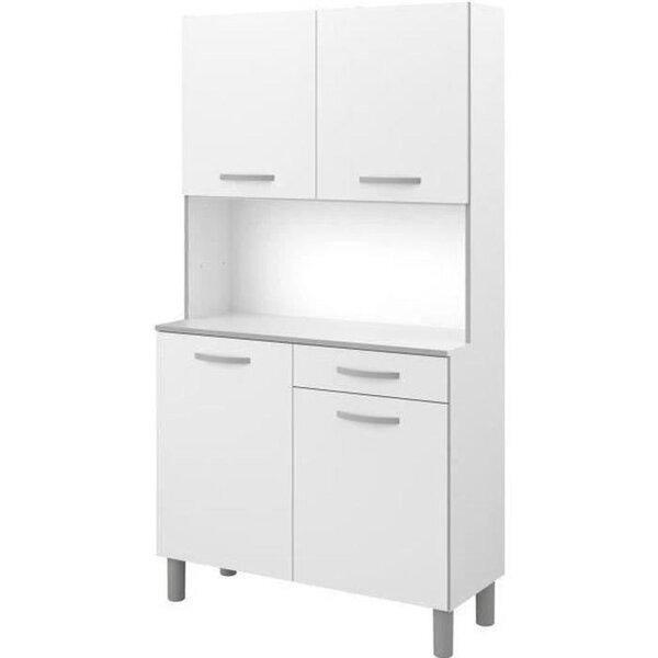 Buffet de cuisine - Blanc - 4 portes - 101 cm
