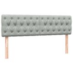 vidaXL Sommier à lattes de lit et matelas gris clair 160x210cm velours