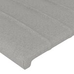 vidaXL Tête de lit à LED Gris clair 93x16x78/88 cm Tissu