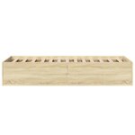 vidaXL Cadre de lit chêne sonoma 90x200 cm bois d'ingénierie