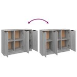 vidaXL Buffet Sonoma gris 90 5x30x70 cm Bois d'ingénierie