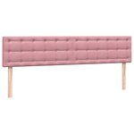 vidaXL Sommier à lattes de lit avec matelas et LED rose 180x210 cm velours