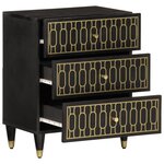 vidaXL Table de chevet 50x33x60 cm bois de manguier massif