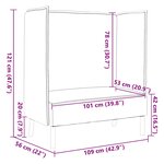 vidaXL Canapé à dossier haut Crème 109x56x121 cm Tissu