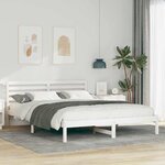 vidaXL Cadre de lit Blanc 160 x 210 cm Bois massif en pin