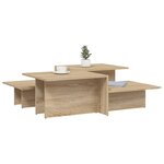 vidaXL Tables basses 2 Pièces Chêne sonoma Bois d'ingénierie