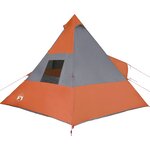 vidaXL Tente de camping tipi 7 personnes orange imperméable
