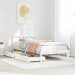 vidaXL Cadre de lit sans matelas blanc 90x200 cm bois de pin massif