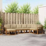 vidaXL Ensemble de canapés d'extérieur 8 pc Naturel et Beige