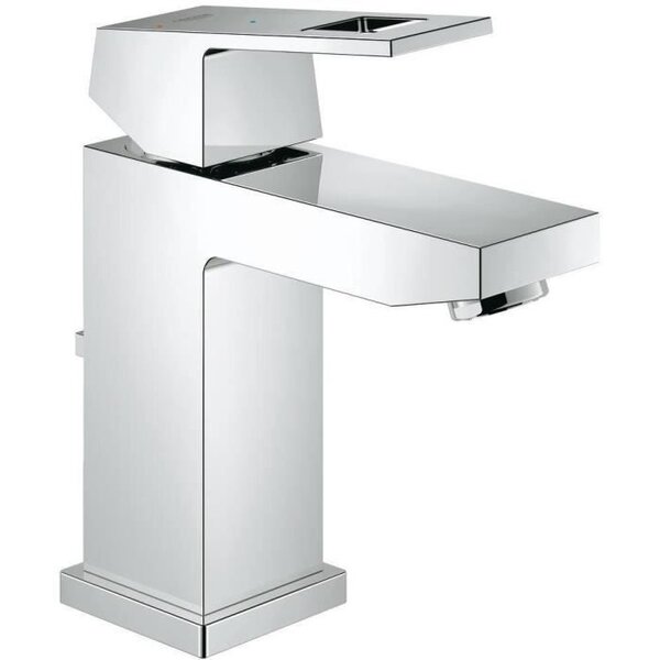 GROHE Mitigeur lavabo Eurocube 2339000E - Bec bas - Limiteur de température - Economie d'eau - Chrome - Taille S