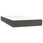 vidaXL Sommier à lattes de lit et matelas et LED Gris foncé 90x190cm