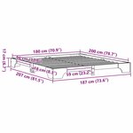 vidaXL Cadre de Lit Blanc 180x200 cm en Bois Massif