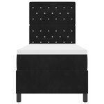 vidaXL Lit à ressorts avec matelas Noir 80 x 200 cm Velours