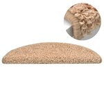 vidaXL Tapis de marches d'escalier 15 Pièces Doré 56x17x3 cm