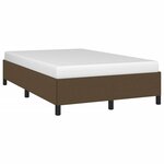 vidaXL Cadre de lit marron foncé 120x190 cm tissu