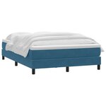 vidaXL Sommier à lattes de lit et matelas bleu foncé 140x210cm velours