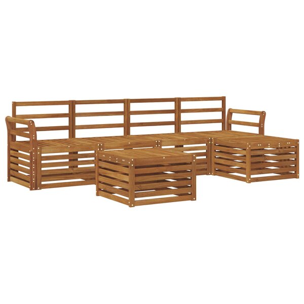 vidaXL Ensemble de canapés d'extérieur 6 pc Naturel