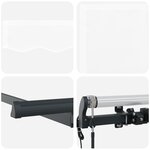 vidaXL Auvent Rétractable Blanc et anthracite