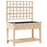 vidaXL Cache-pot de jardin avec étagère Beige 115 x 60.5 x 153 cm
