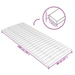 vidaXL Latte de rechange pour sommier avec 24 lattes 80 x 200 cm