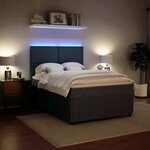 vidaXL Sommier à lattes de lit et matelas Gris foncé 140x200cm Velours