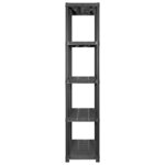 vidaXL Étagère de rangement à 5 niveaux Noir 142x38x170 cm Plastique