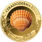 Monnaie COMMON COCKLE Sea Creatures 1/1000 Oz Or 3000 Francs Chad