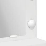 vidaXL Coiffeuse avec étagère Blanc 79 x 41 x 135 cm Bois d'ingénierie