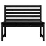 vidaXL Banc de jardin noir 109 cm bois massif de pin