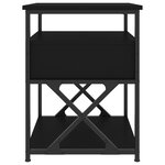 vidaXL Tables de chevet 2 Pièces noir 40x42x55 cm bois d’ingénierie