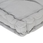 vidaXL Coussins de plancher de palette lot de 2 Coton Gris