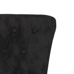 vidaXL Chaise à dossier haut noir velours conception de bouton