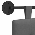 vidaXL Tête de lit suspendue Gris foncé Tissu