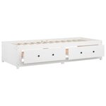 vidaXL Lit de jour sans matelas blanc 90x200 cm bois de pin massif