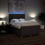 vidaXL Sommier à lattes de lit avec matelas Marron foncé 160x200 cm