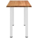 vidaXL Table de bar rectangulaire en chêne massif avec bords naturels 180 x 80 x 92 cm