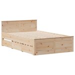 vidaXL Lit bibliothèque sans matelas 135x190 cm bois de pin massif