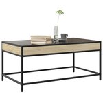 vidaXL Table basse avec LED infini chêne sonoma 90x50x41 cm