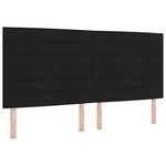 vidaXL Lit à ressort LED avec matelas Noir 200 x 200 cm tissu