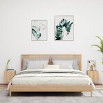 vidaXL Meubles TV muraux lumières LED 2 Pièces chêne sonoma 30 5x35x30 cm