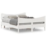 vidaXL Cadre de lit sans matelas blanc 150x200 cm bois de pin massif