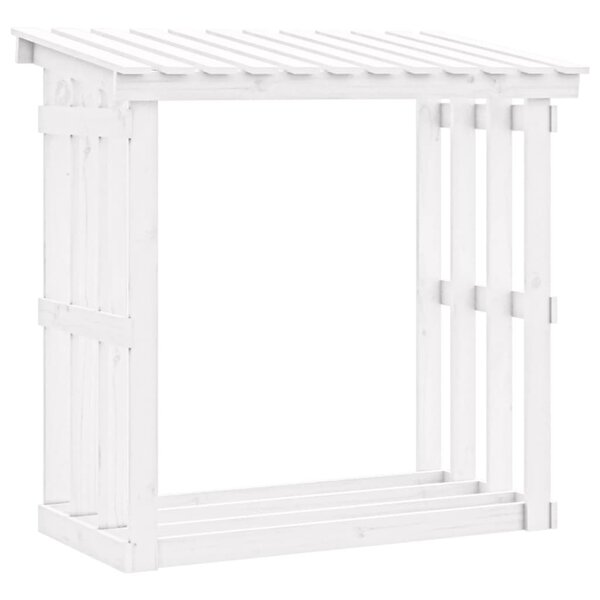 vidaXL Support pour bois de chauffage Blanc 108x64 5x109cm Bois de pin